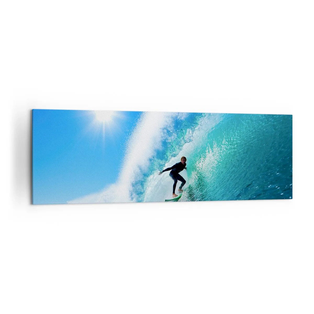 Schilderen op canvas - Door het grote blauw - 160x50 cm