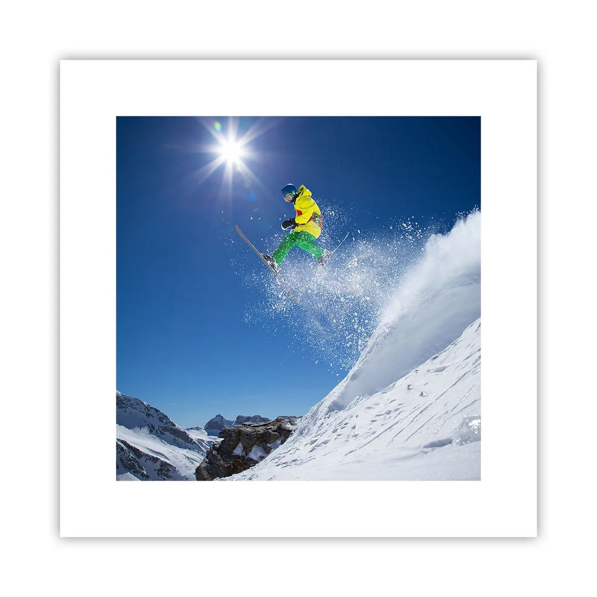 Poster - Dansend met de bergen - 30x30 cm