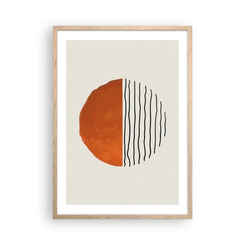 Een poster in een licht eiken lijst - In het Japanse klimaat - 50x70 cm