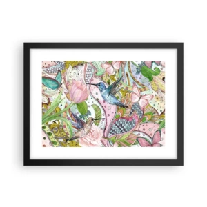 Poster in een zwarte lijst - Verstrikt in wijnstokken - 40x30 cm