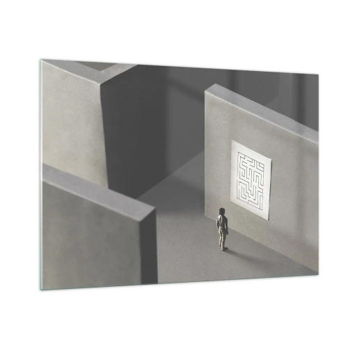 Schilderen op glas - Maar waar ben ik? - 100x70 cm