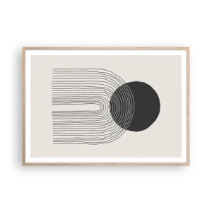 Een poster in een licht eiken lijst - Bibberen en vertrouwen - 100x70 cm