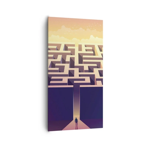 Schilderen op canvas - Beslissingstijd - 65x120 cm