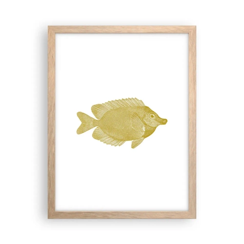 Een poster in een licht eiken lijst - Vis en dat is het - 30x40 cm