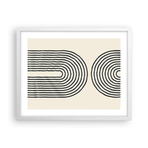 Poster in een witte lijst - In een ogenblik ... - 50x40 cm