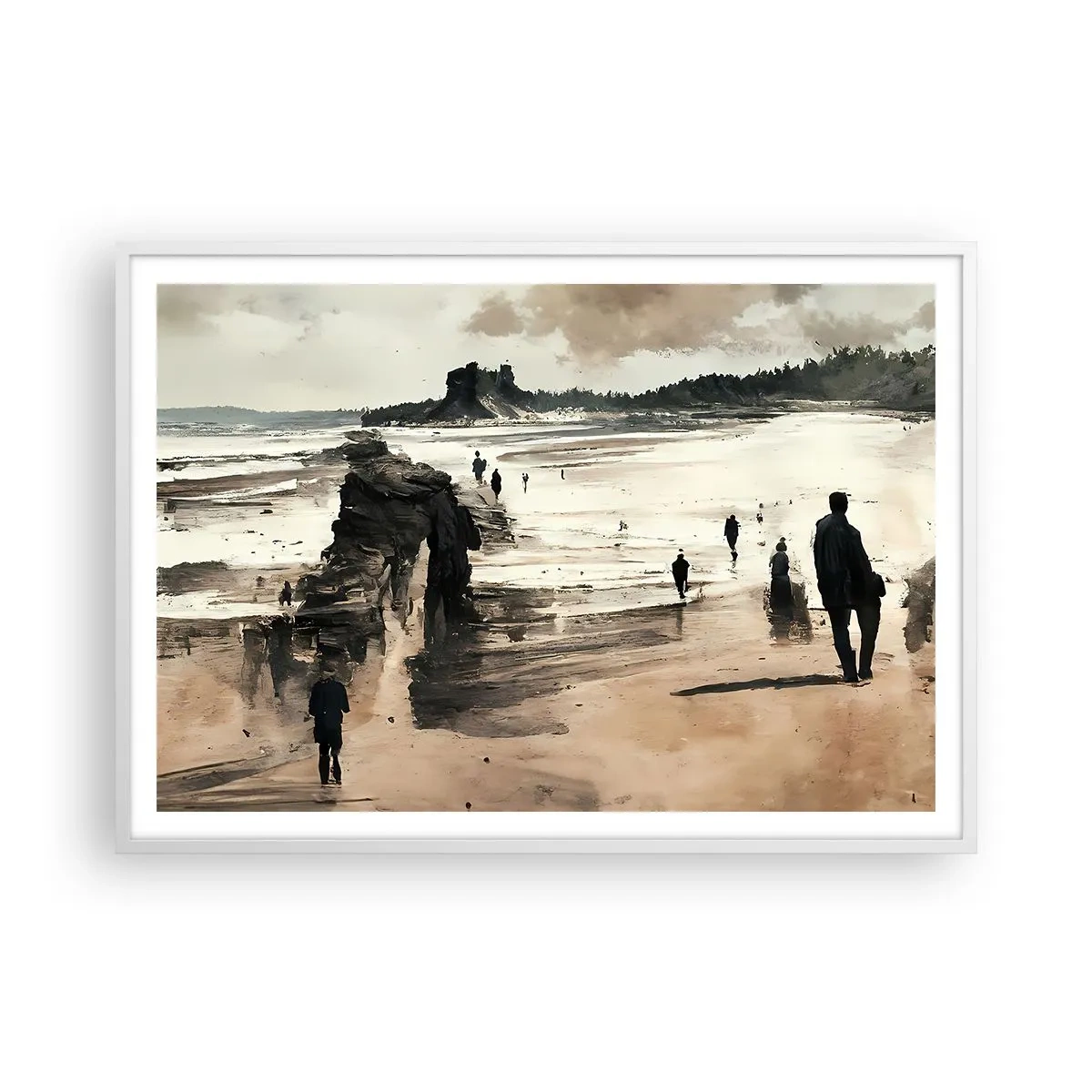 Poster in een witte lijst - Opgeroepen - 100x70 cm