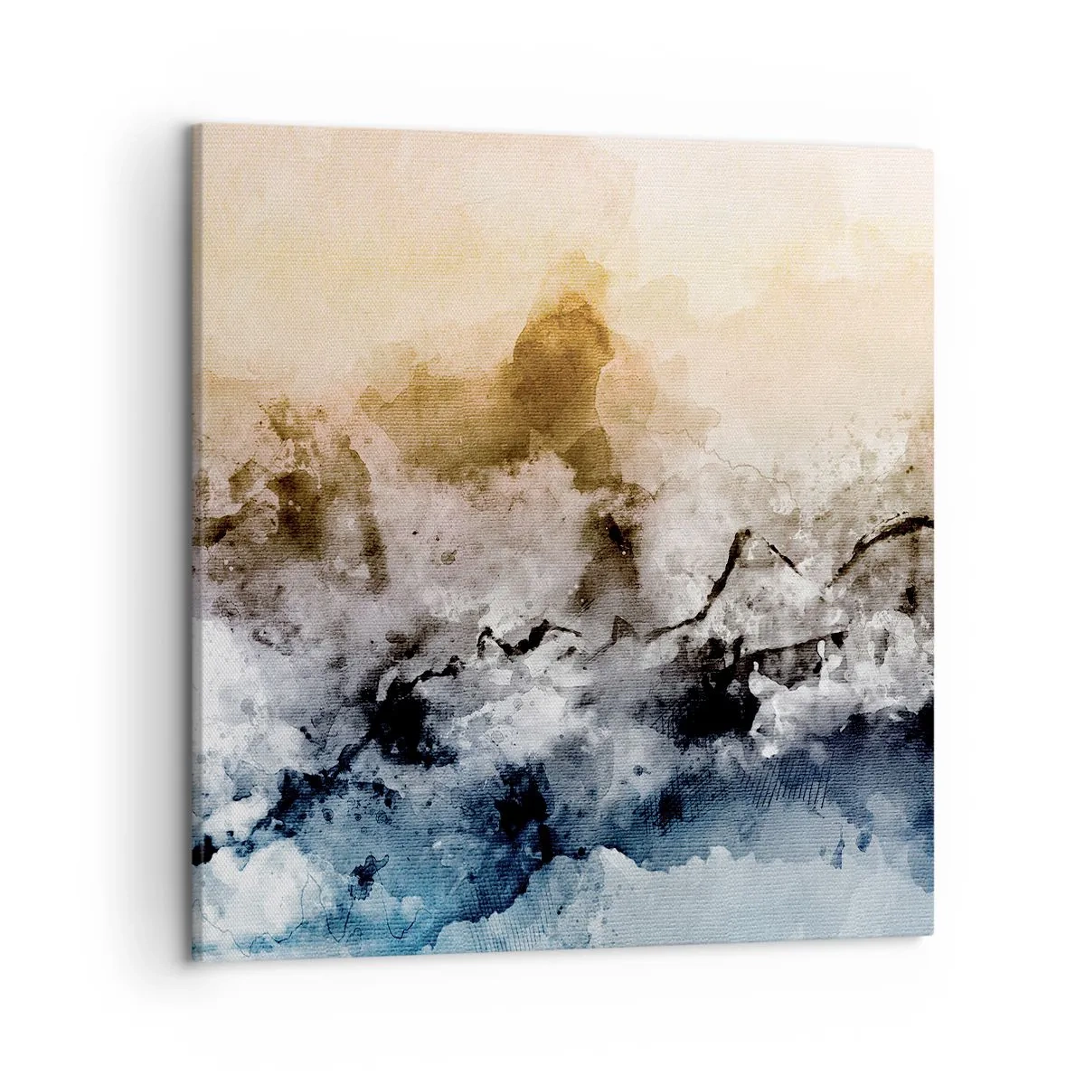 Schilderen op canvas - Verdronken in een wolk van mist - 50x50 cm