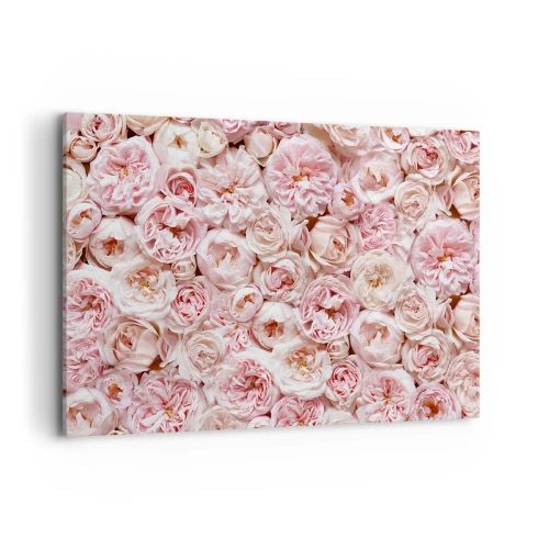 Schilderen op canvas - Een bed van rozen - 120x80 cm