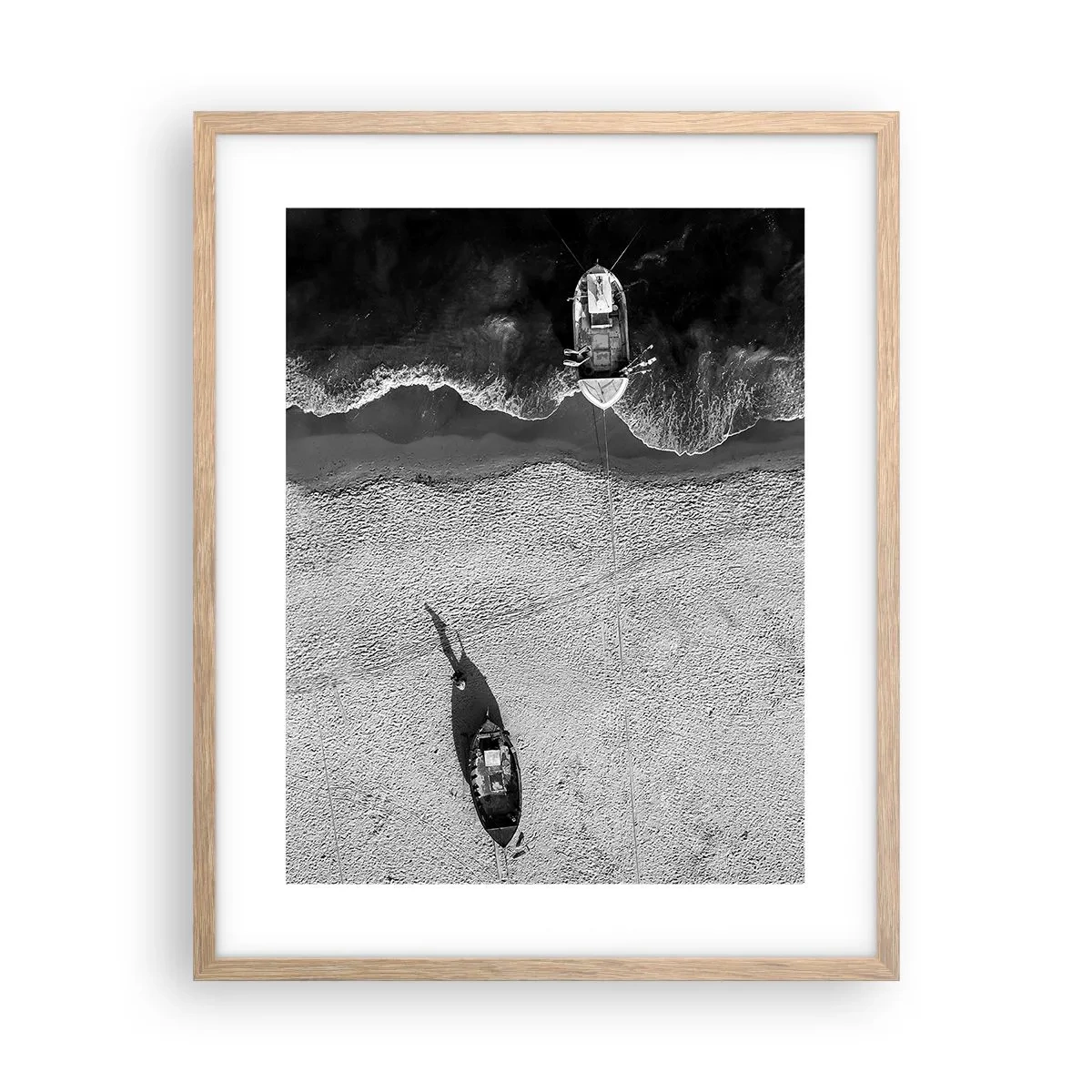 Een poster in een licht eiken lijst - Nog steeds aan de oever… - 40x50 cm
