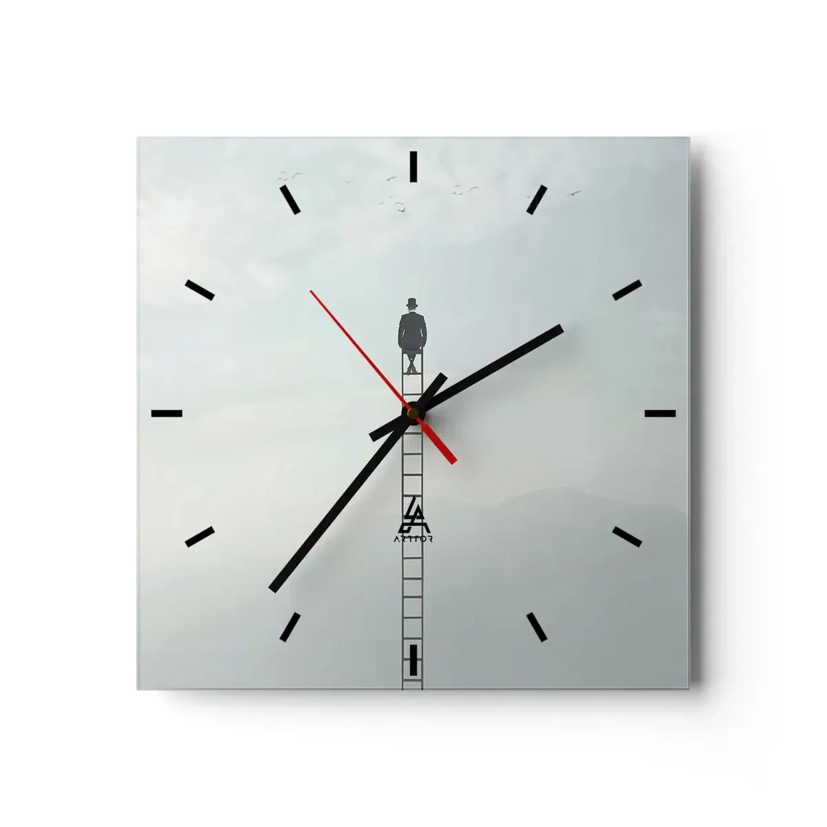 Wandklok - Klok - Stap verder op! - 40x40 cm