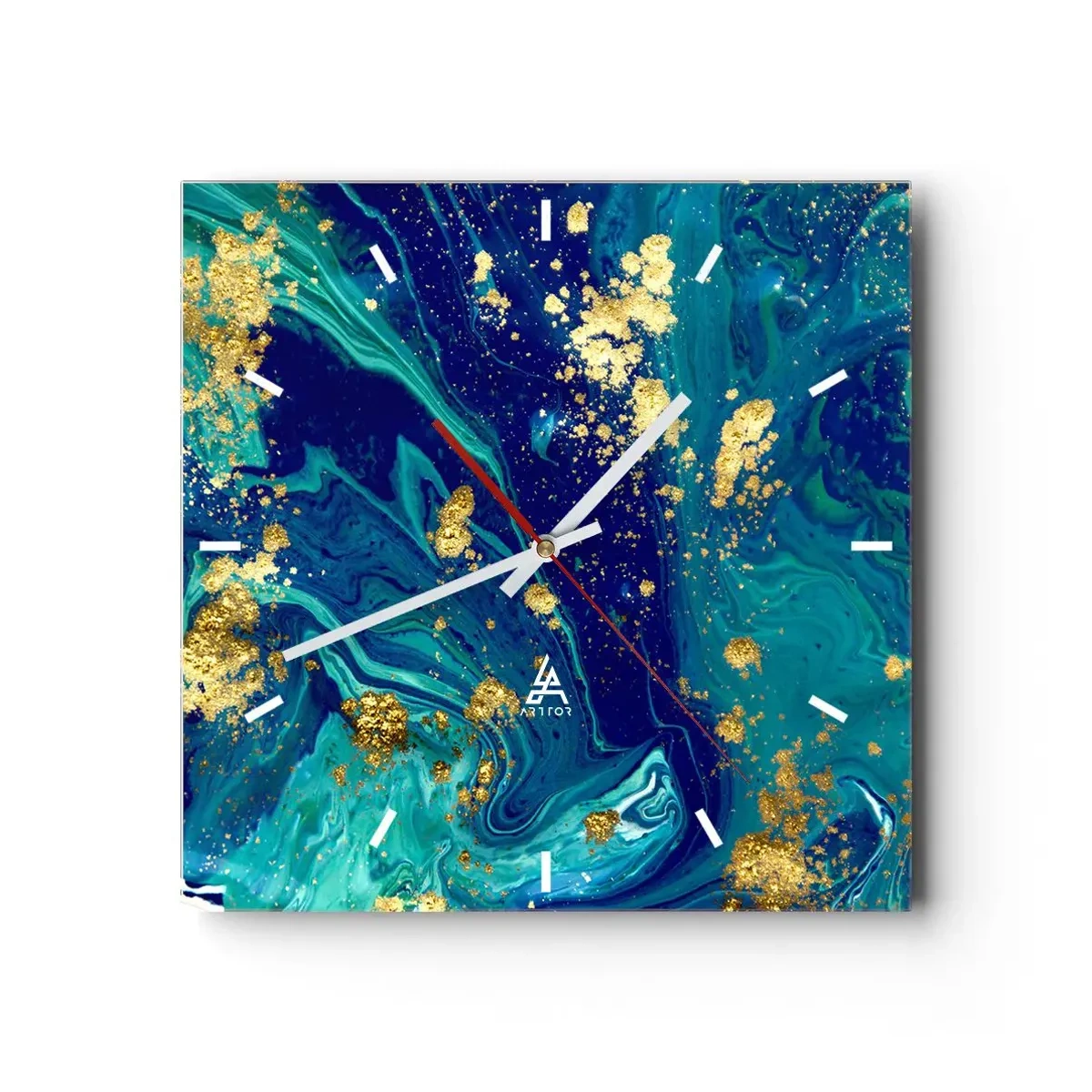Wandklok - Klok - De bloemblaadjes van de zon - 30x30 cm