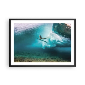 Poster in een zwarte lijst - Onderwaterwereld - 70x50 cm