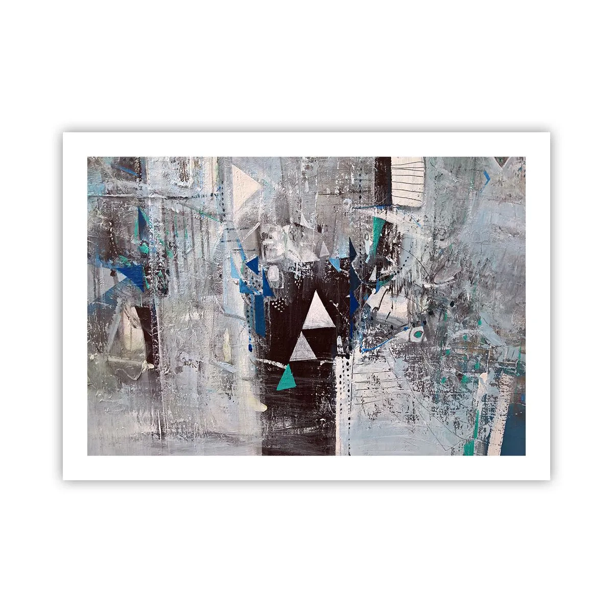 Poster - Overschrijvende volgorde van driehoeken - 70x50 cm