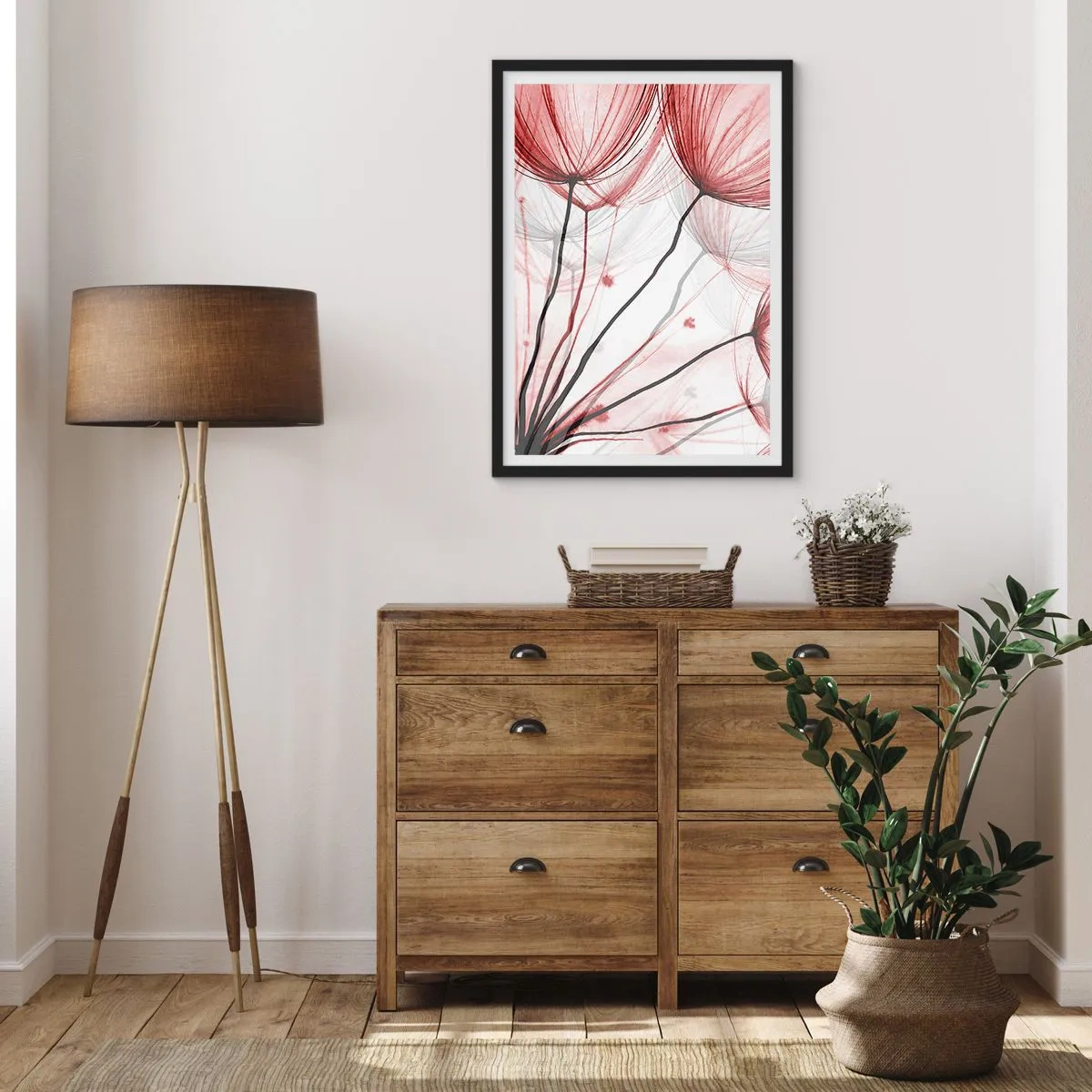 Poster in een zwarte lijst - Vóór het vertrek - 70x100 cm