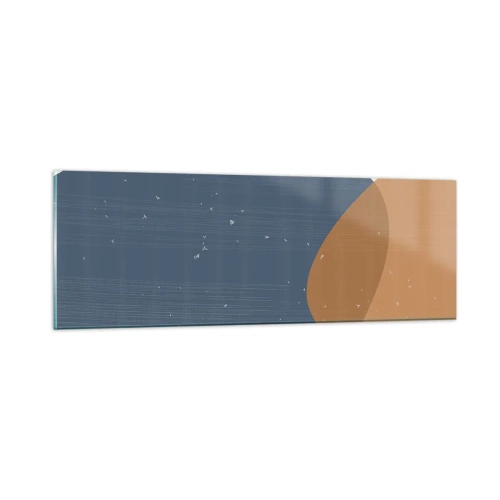 Schilderen op glas - Ovalen en invloeden - 90x30 cm