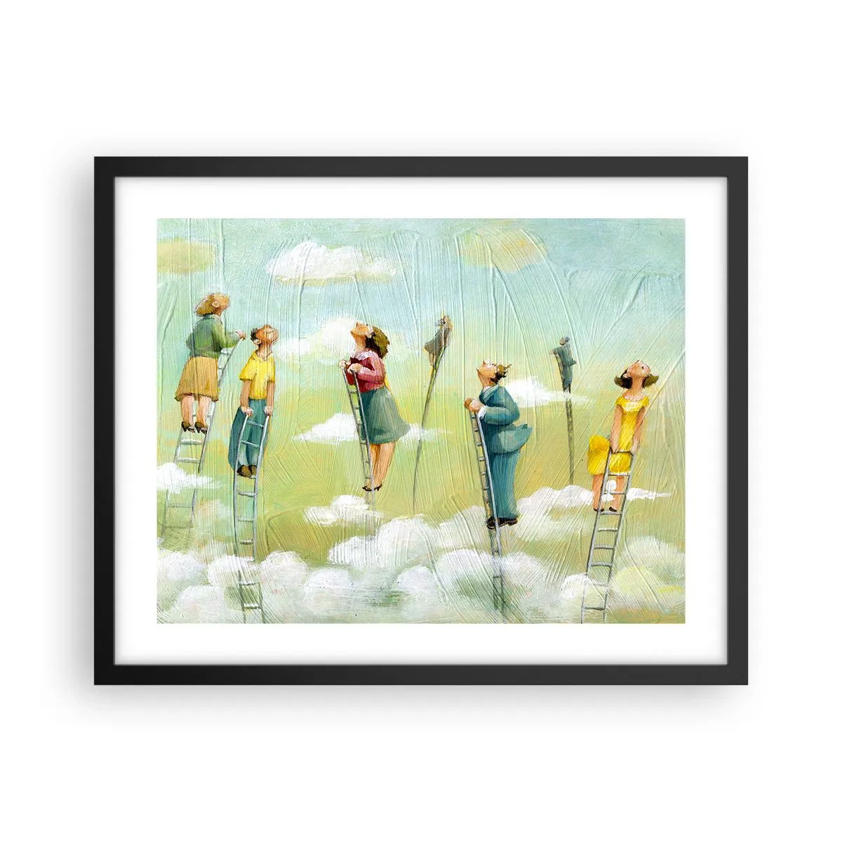 Poster in een zwarte lijst - Achter je droom - 50x40 cm