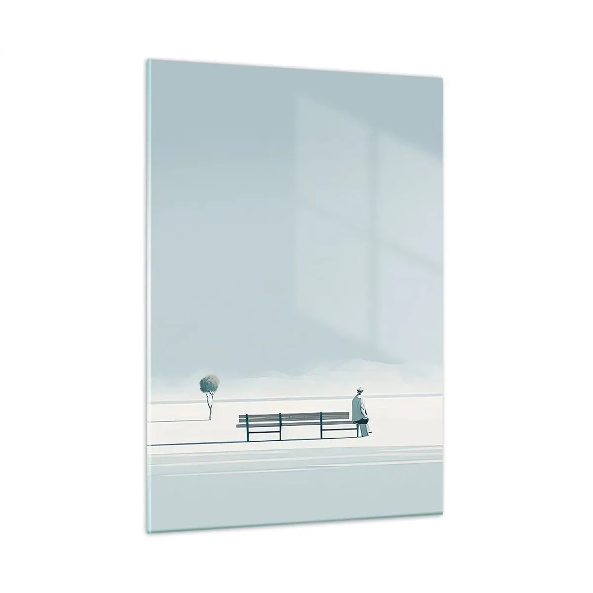 Schilderen op glas - Ja, ik wacht. - 50x70 cm