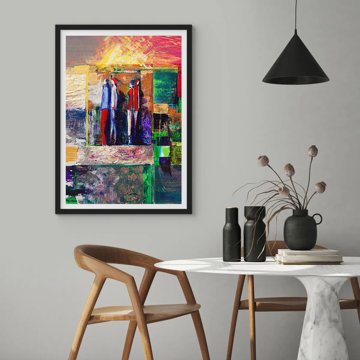 Poster in een zwarte lijst - Relaties en emoties - 40x50 cm