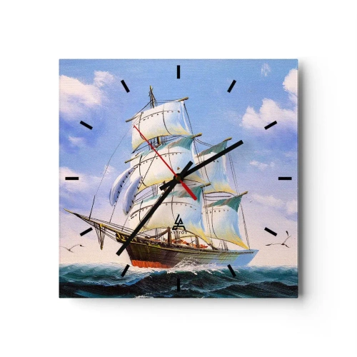 Wandklok - Klok - Trots met de wind - 30x30 cm