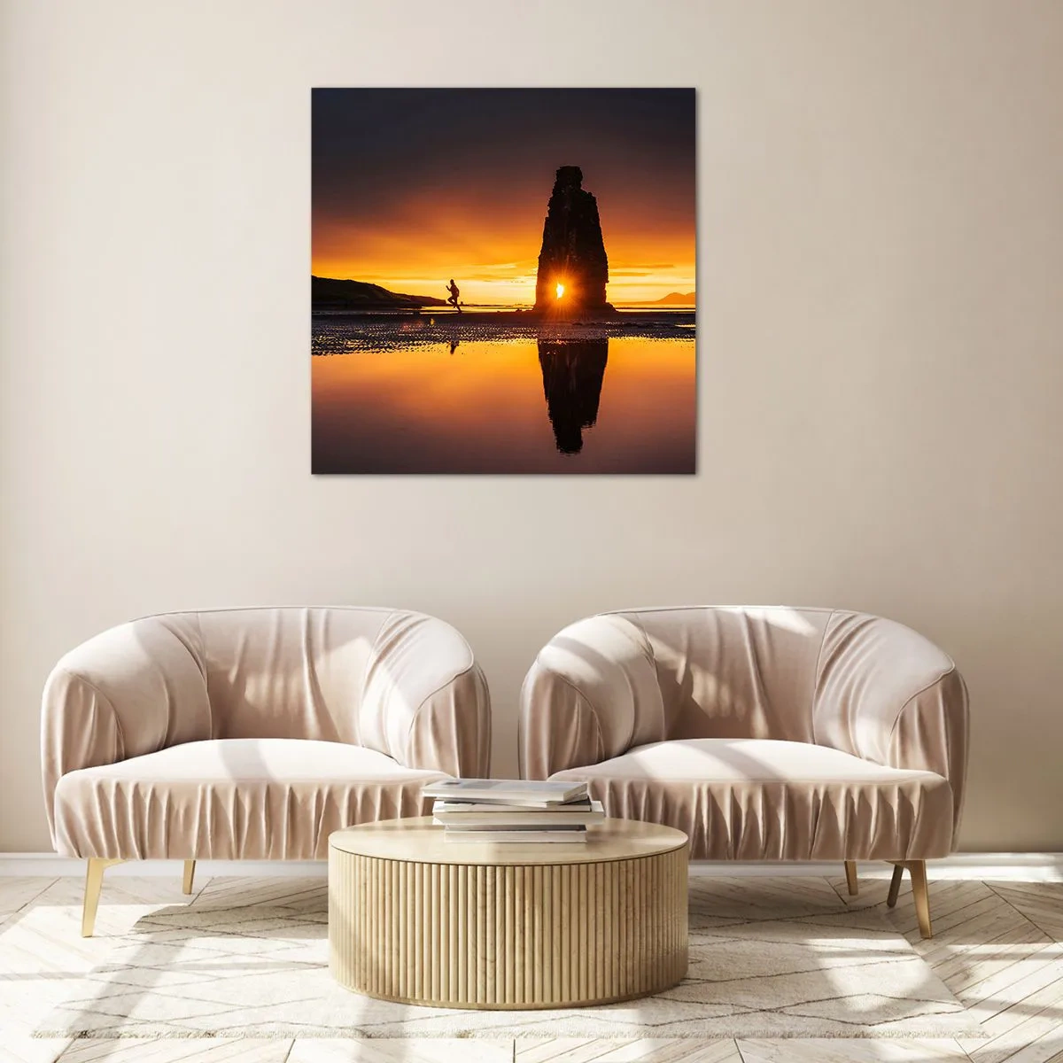 Schilderen op glas - Alleen jij en de natuur - 40x40 cm