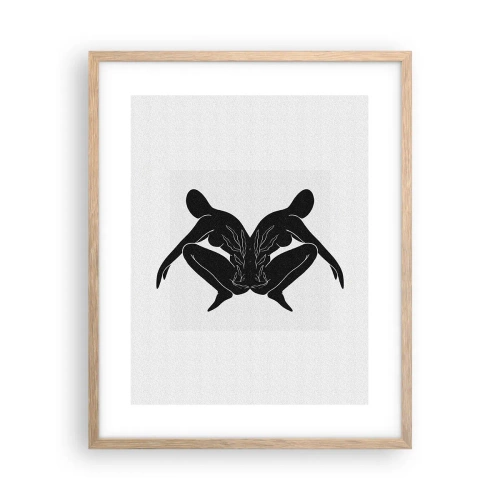 Een poster in een licht eiken lijst - Een gemeenschappelijke ziel - 40x50 cm