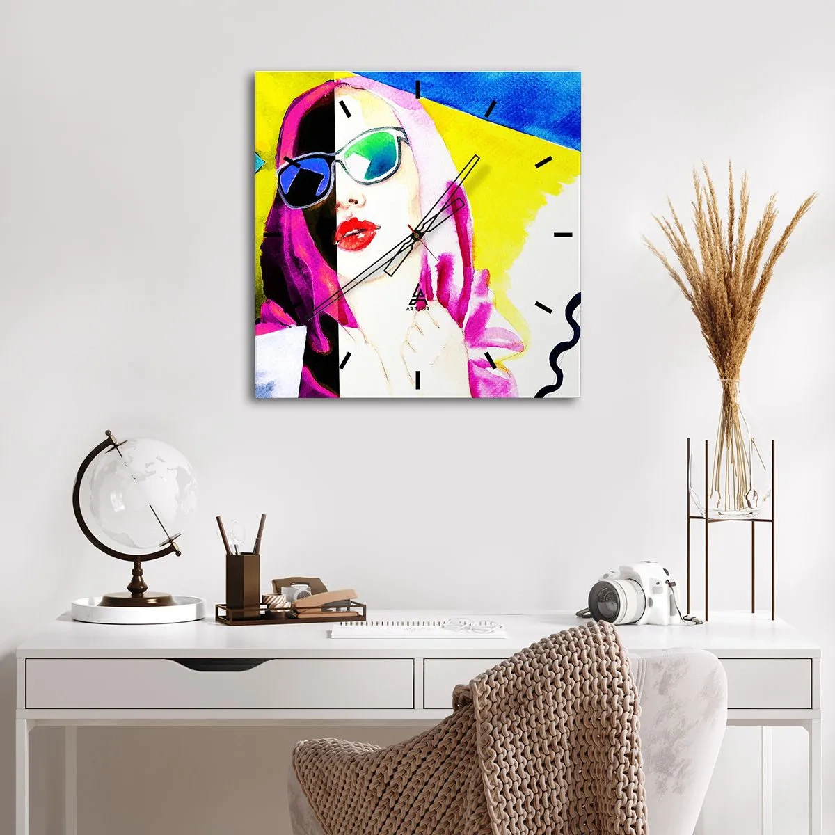 Wandklok - Klok - Ik ben niet wit en ik ben niet zwart - 40x40 cm