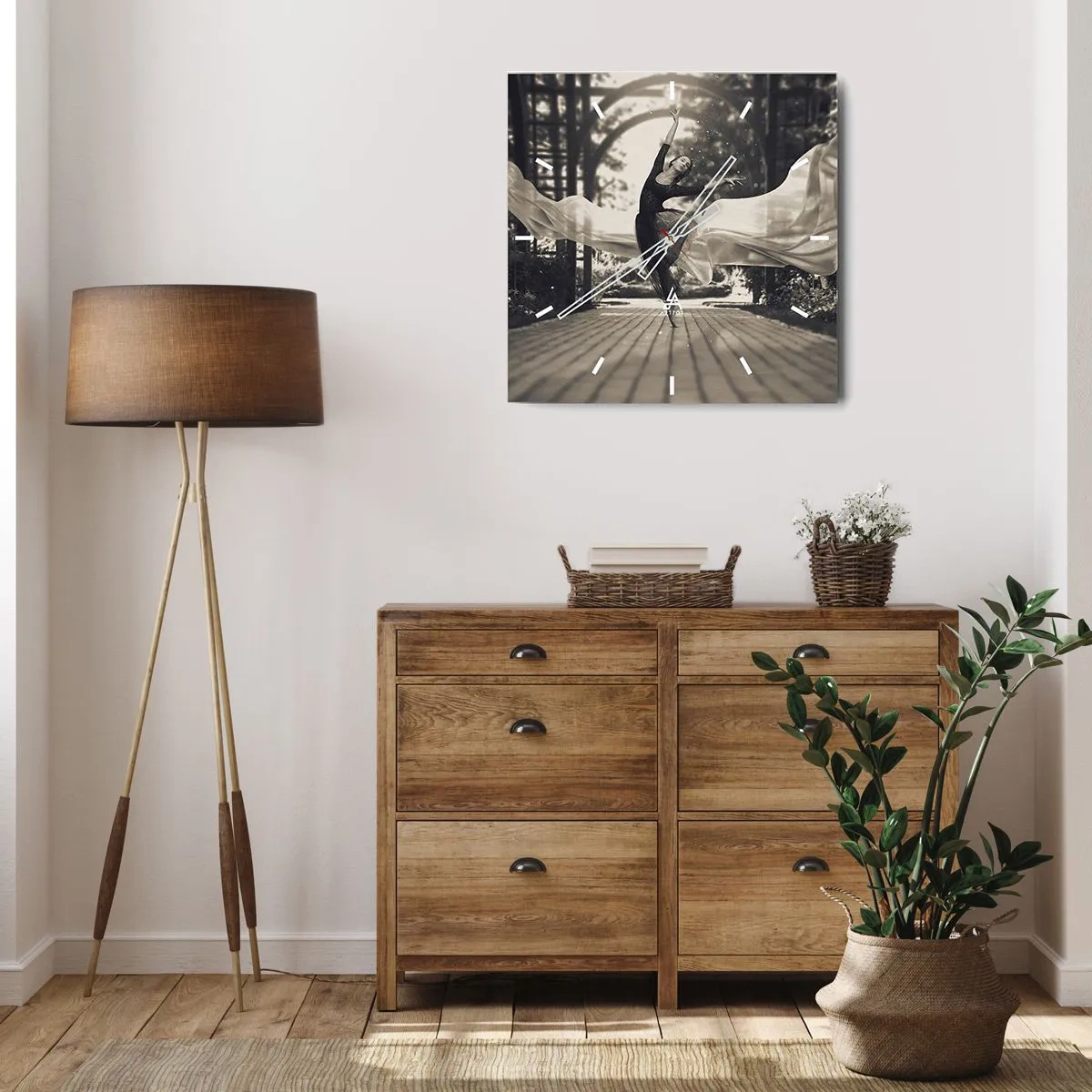 Wandklok - Klok - De dans van de tuingeest - 30x30 cm