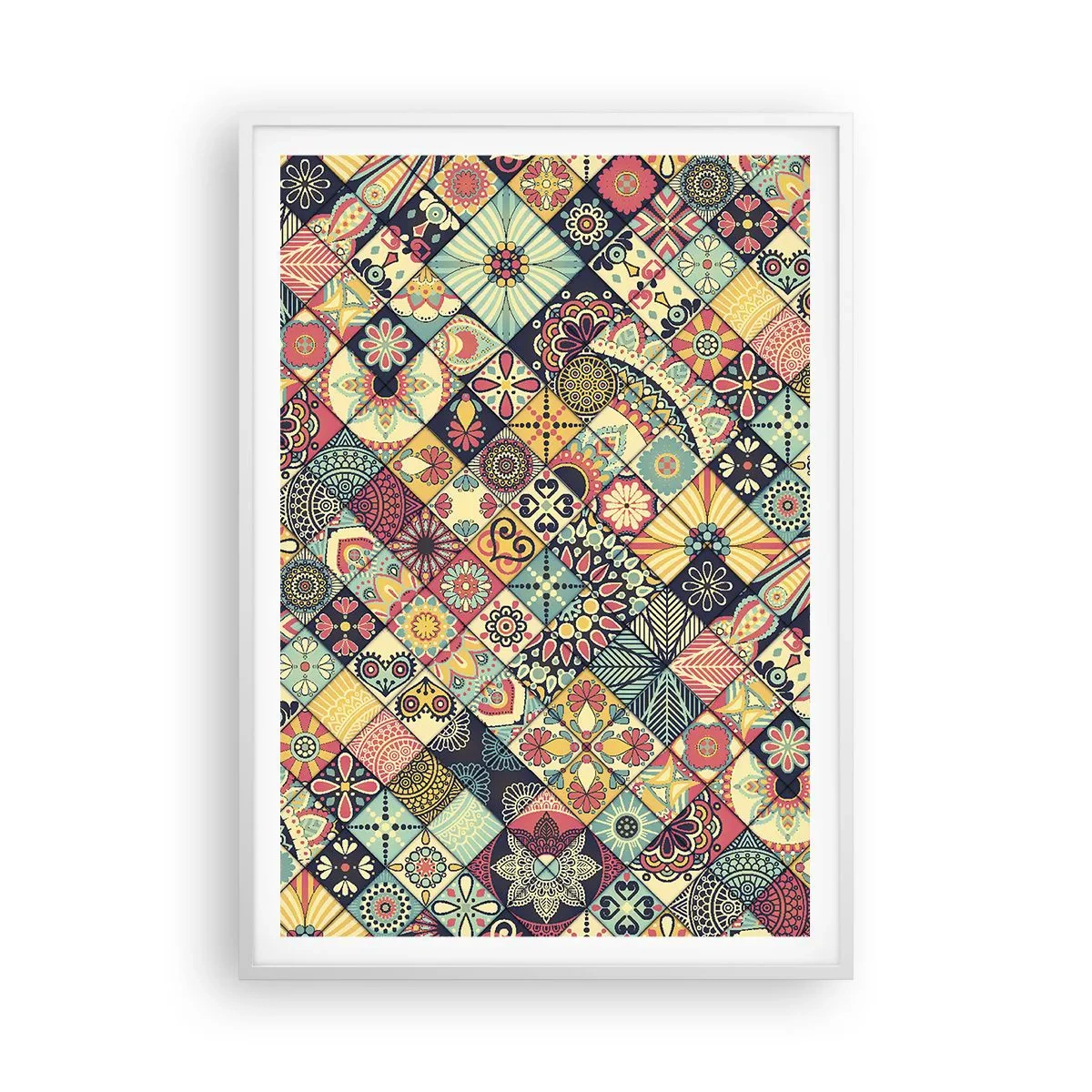 Poster in een witte lijst - Marokkaanse sfeer - 70x100 cm