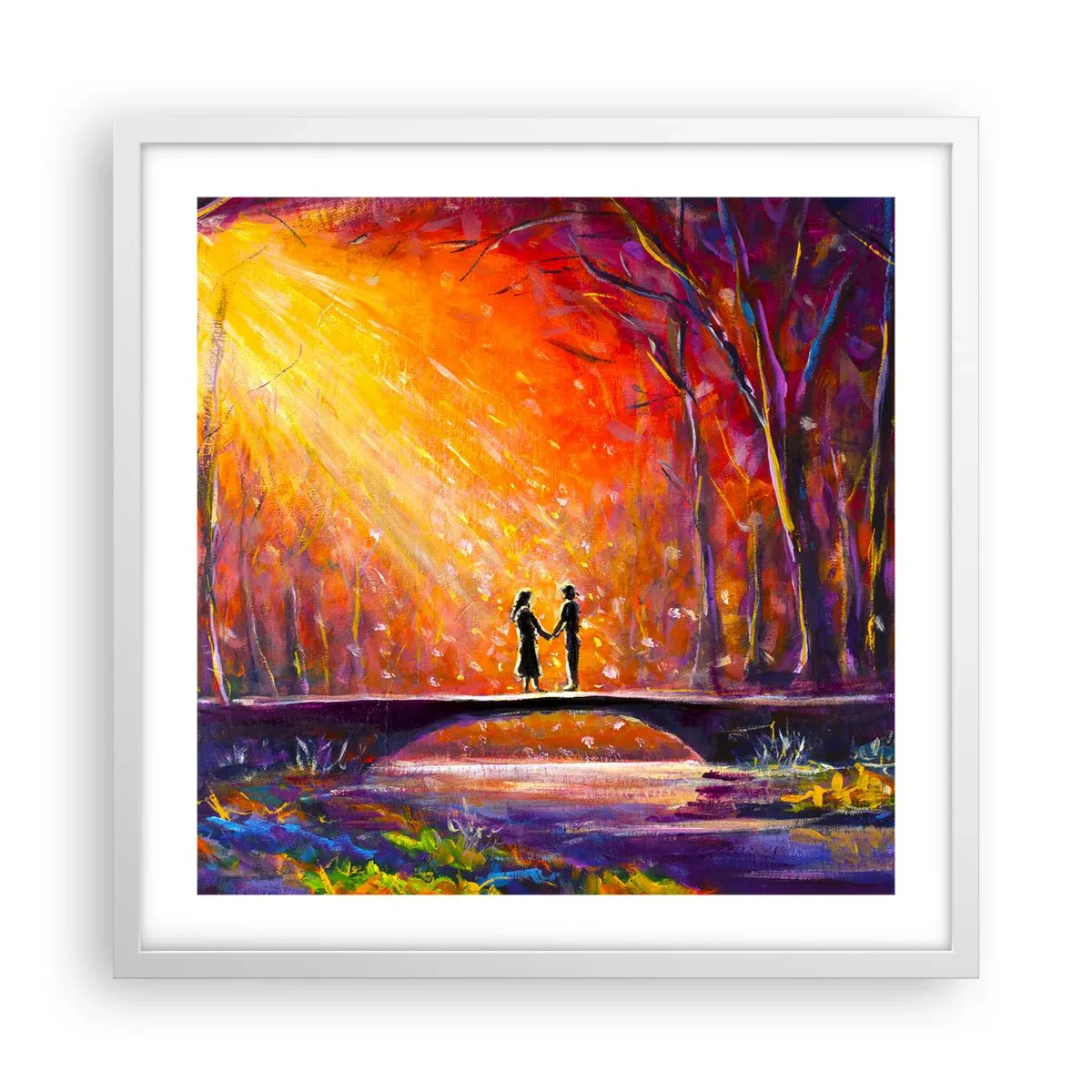 Poster in een witte lijst - De hemel houdt ook van hen - 50x50 cm