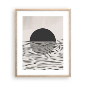 Een poster in een licht eiken lijst - Halve compositie - 40x50 cm