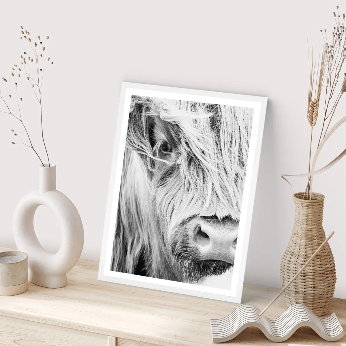 Poster in een witte lijst - Schotse wildheid - 70x100 cm