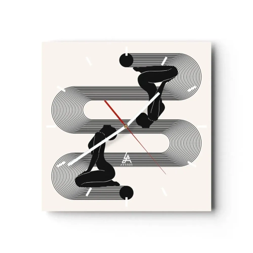 Wandklok - Klok - Sensuele symmetrie - 30x30 cm