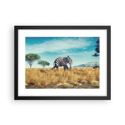 Poster in een zwarte lijst - Grijs is niet meer in de mode - 40x30 cm