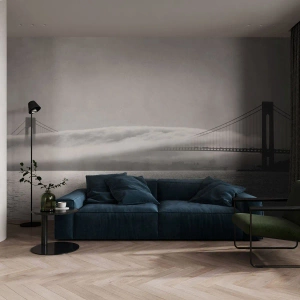 Fotobehang Standard Eco - Vaar door de Golden Gates - Landschap, Brug, San Francisco - 300x210 cm