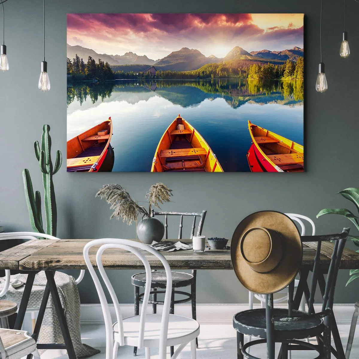 Schilderen op canvas - Niets tegen de natuur - 100x70 cm