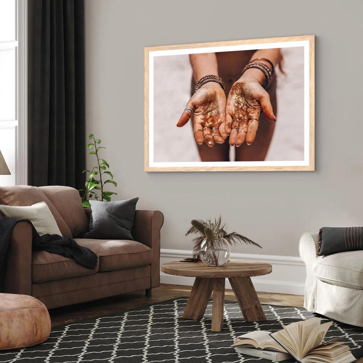 Een poster in een licht eiken lijst - Een cadeau voor jou - 100x70 cm