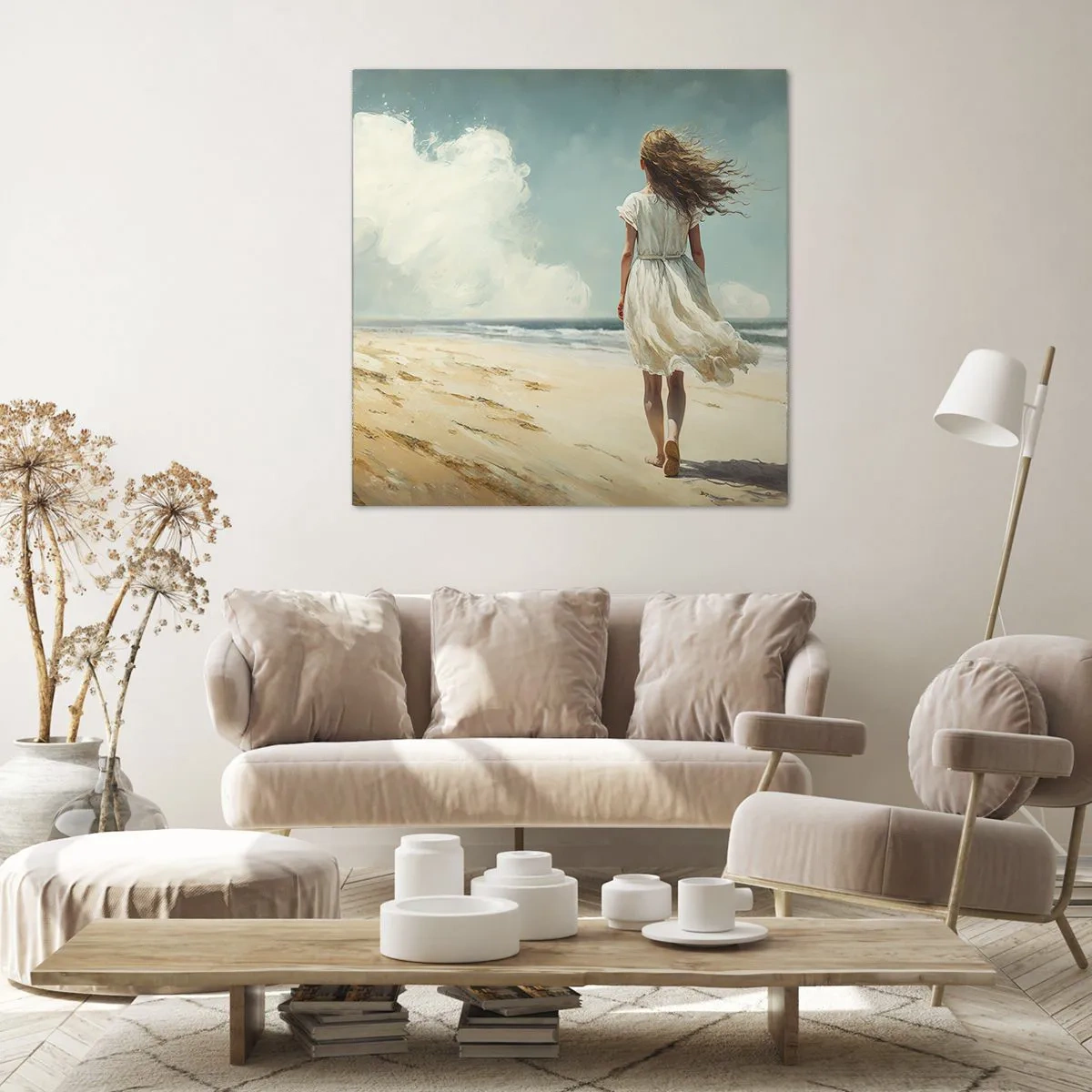 Schilderen op canvas - Om de zon en de wind te ontmoeten - 40x40 cm