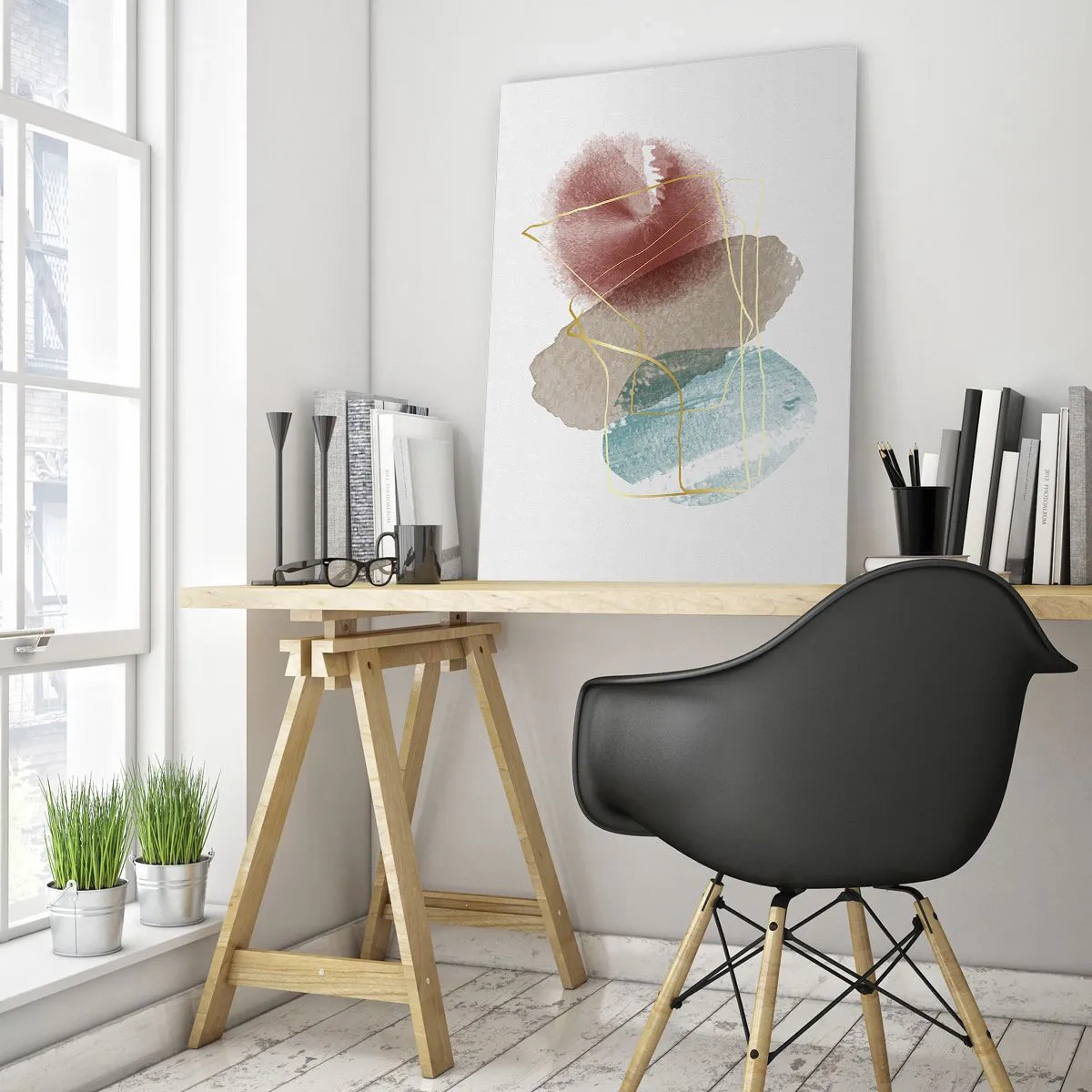 Schilderen op glas - Koralen van de ruimte - 70x100 cm