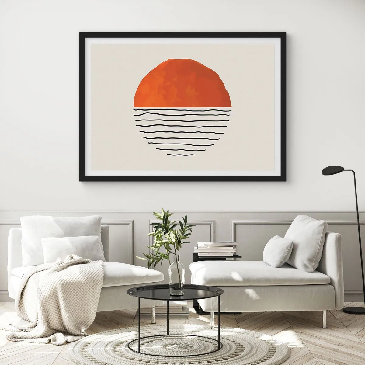 Poster in een zwarte lijst - In het Japanse klimaat - 91x61 cm