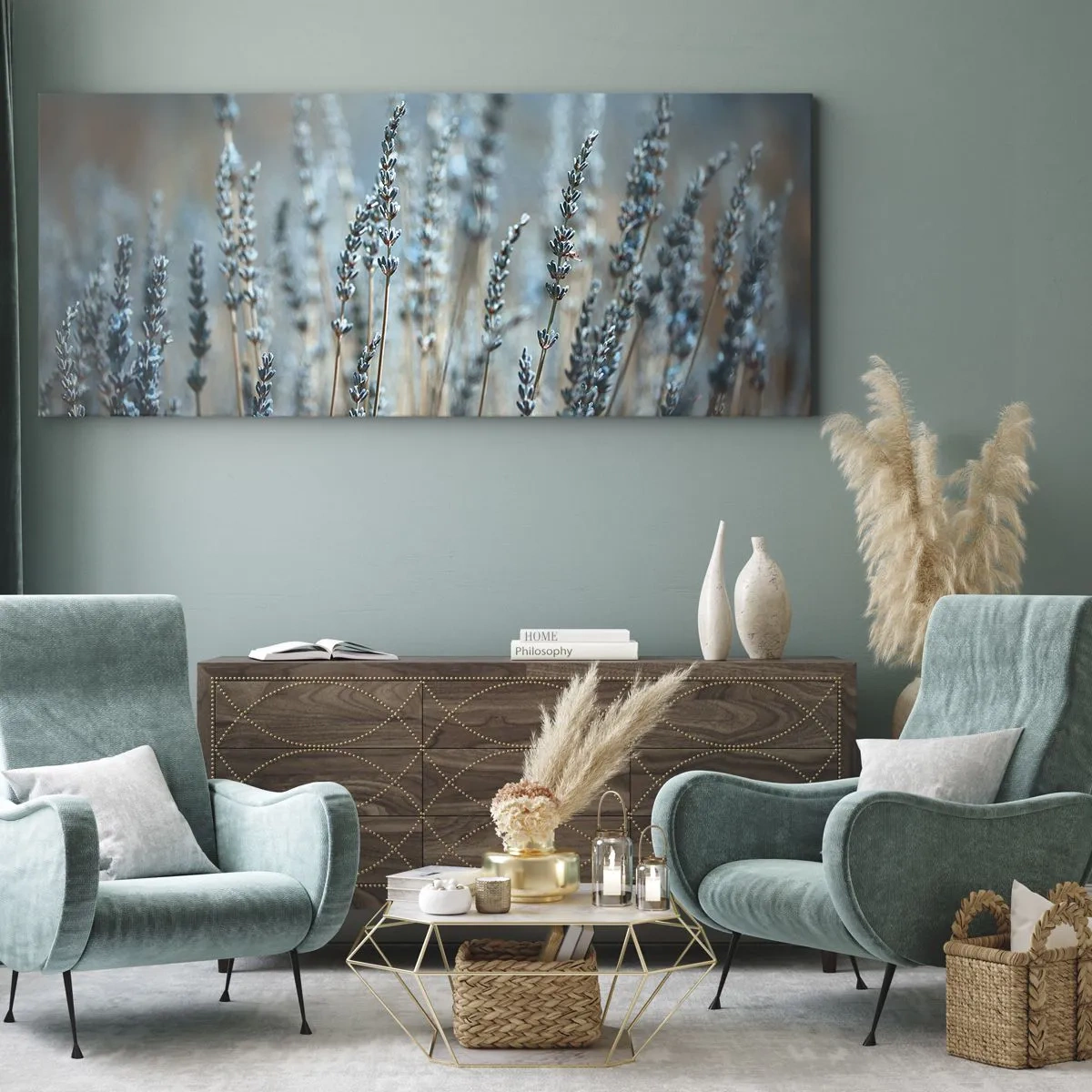 Schilderen op canvas - Geurig korenveld - 160x50 cm