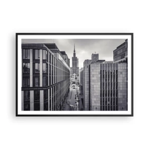 Poster in een zwarte lijst - Warschau vallei - 100x70 cm