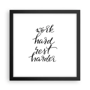 Poster in een zwarte lijst - Levensbalans - 30x30 cm