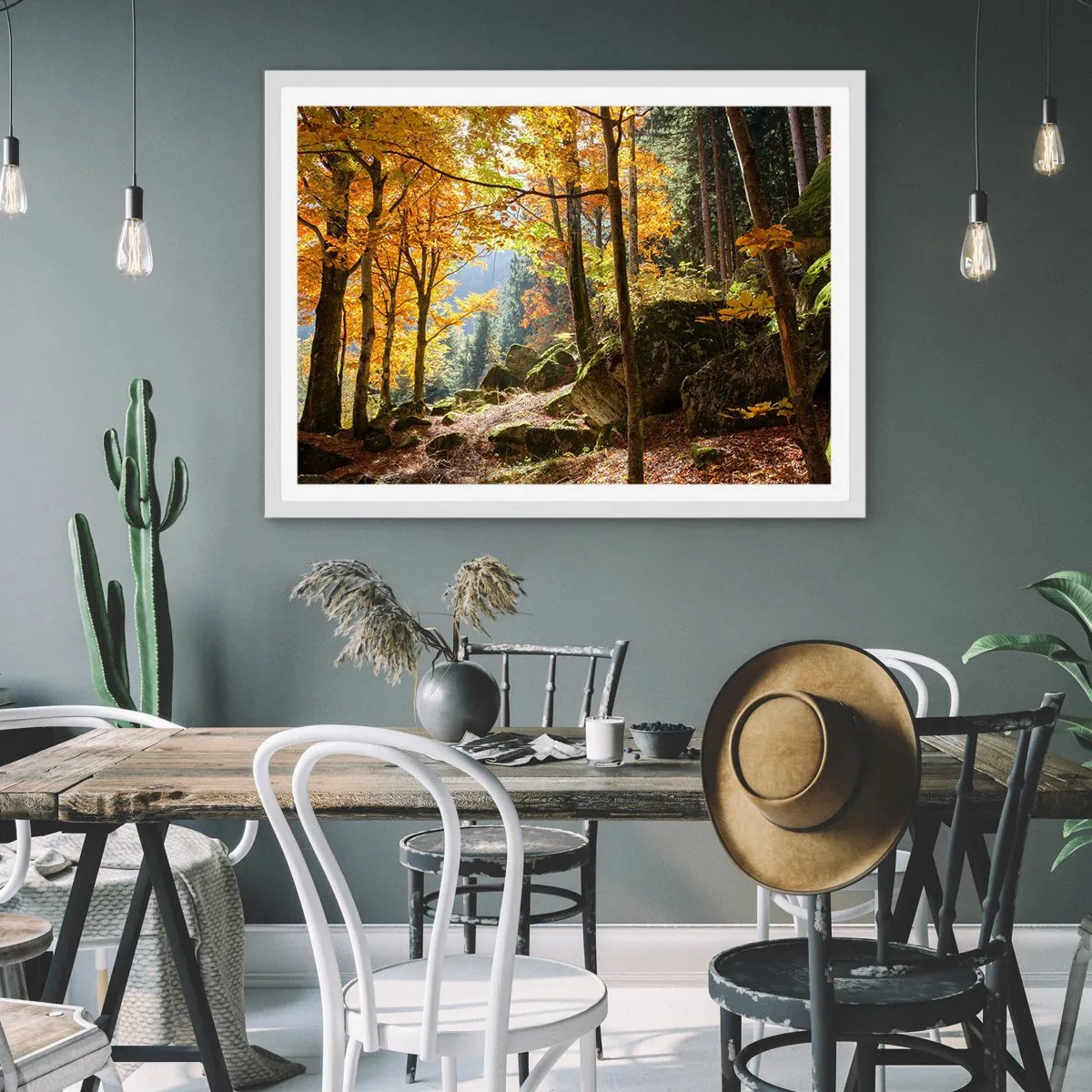 Poster in een witte lijst - Tijd om te ontspannen - 50x40 cm