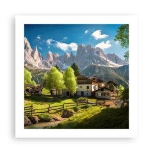 Poster - Alpine idylle - 50x50 cm
