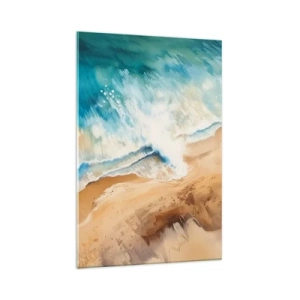 Schilderen op glas - De terugkerende golf - 70x100 cm