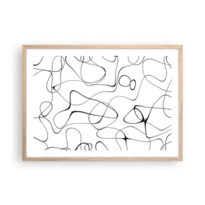 Een poster in een licht eiken lijst - Levenspaden, wisselvalligheden - 70x50 cm