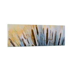 Schilderen op glas - De kou van het water, de hitte van de zon - 90x30 cm