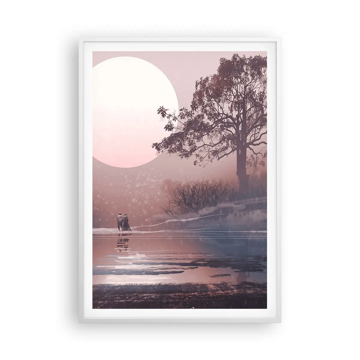 Poster in een witte lijst - nacht wonderen - 70x100 cm