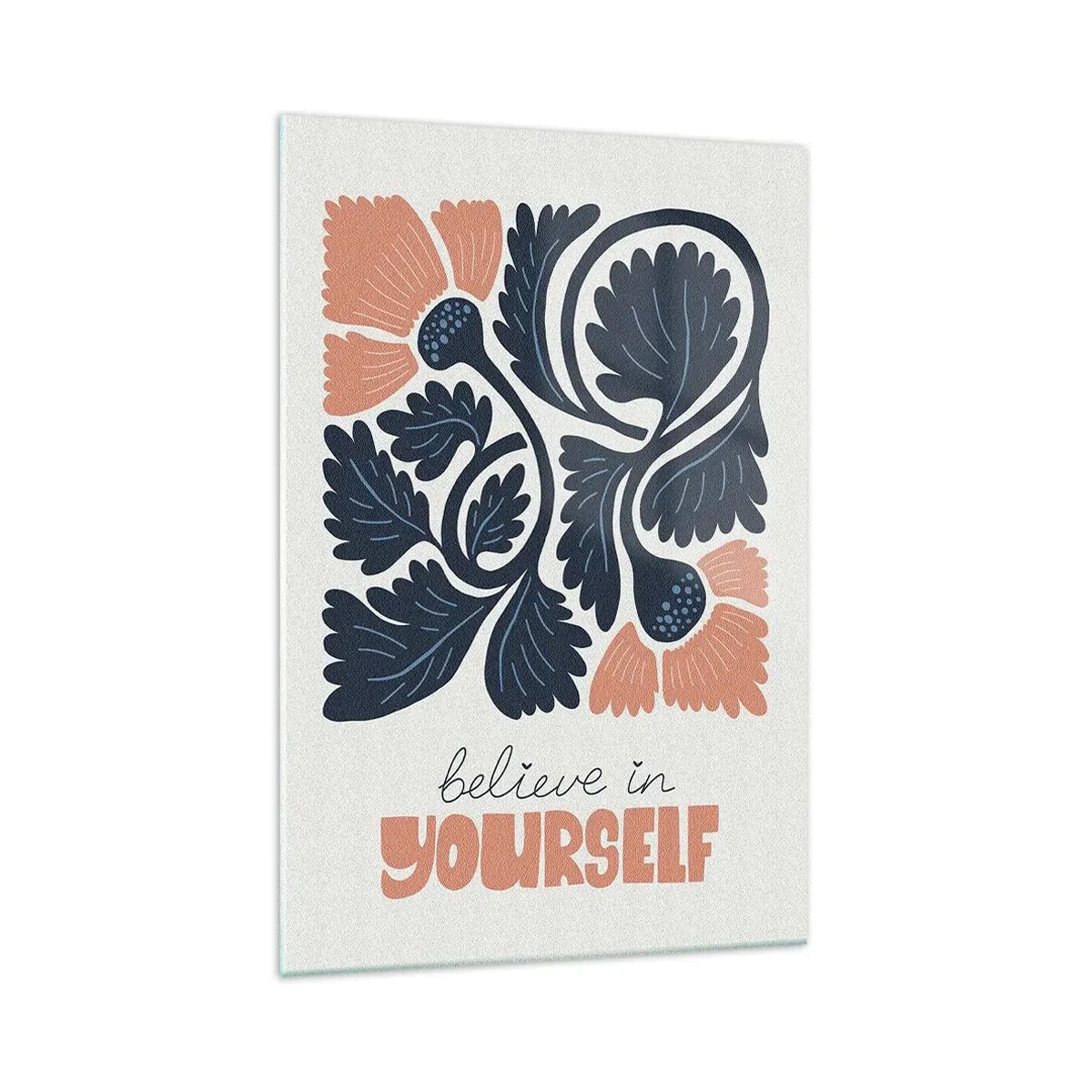 Schilderen op glas - En jij bloeit ook - 70x100 cm