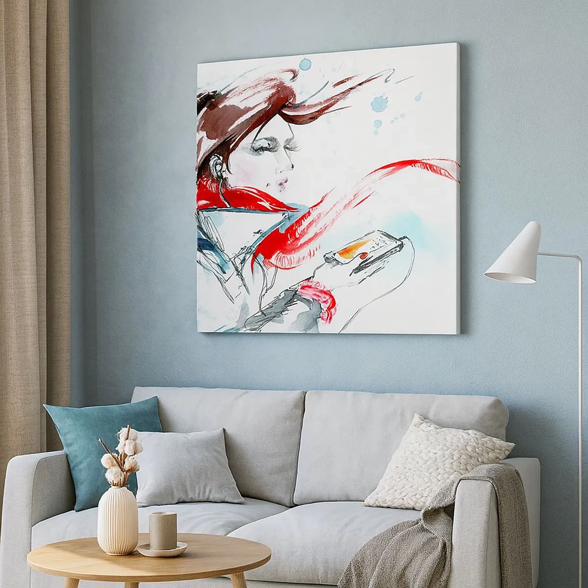 Schilderen op canvas - Er speelt iets in mij - 30x30 cm